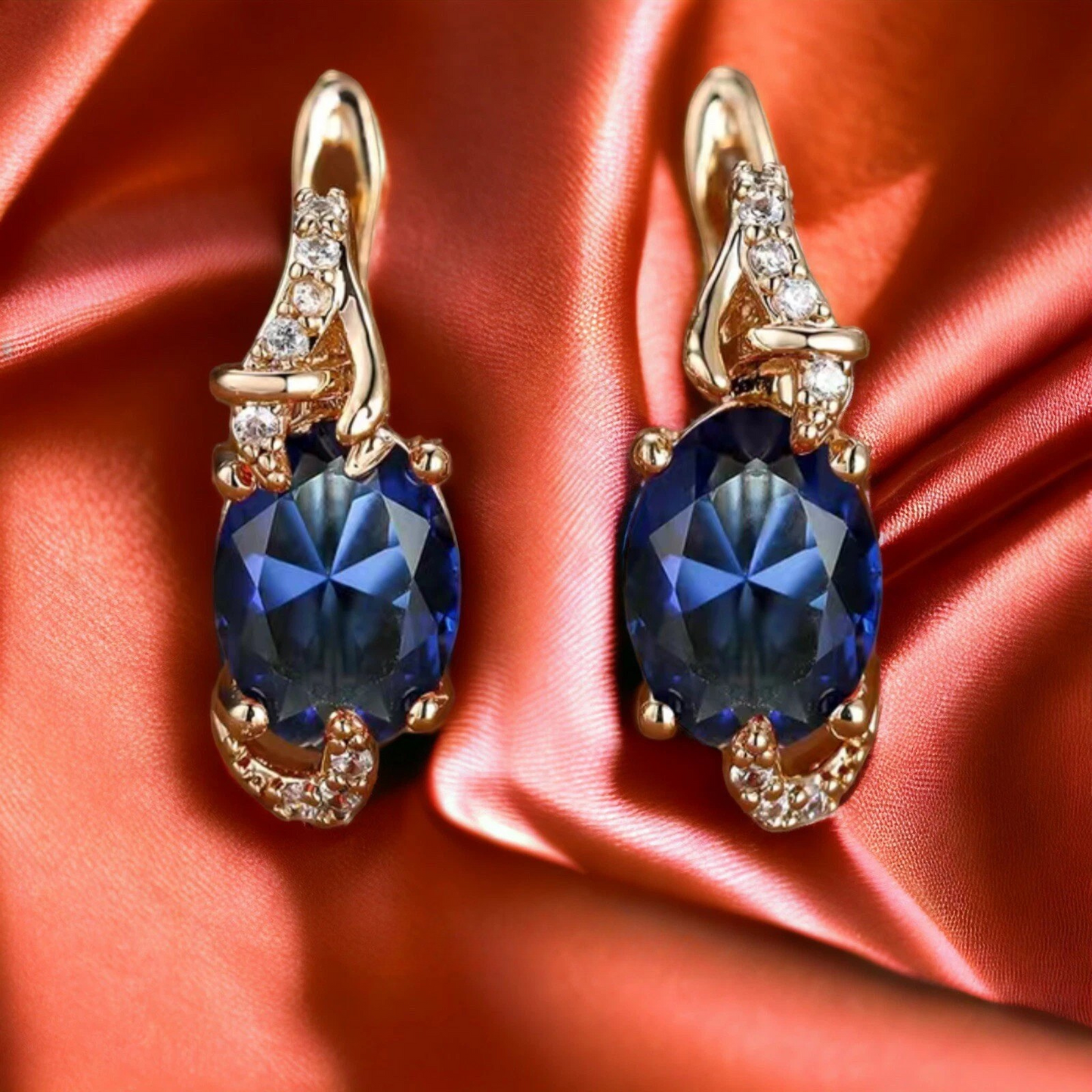 Pendientes Colgantes Royal Midnight | Oro