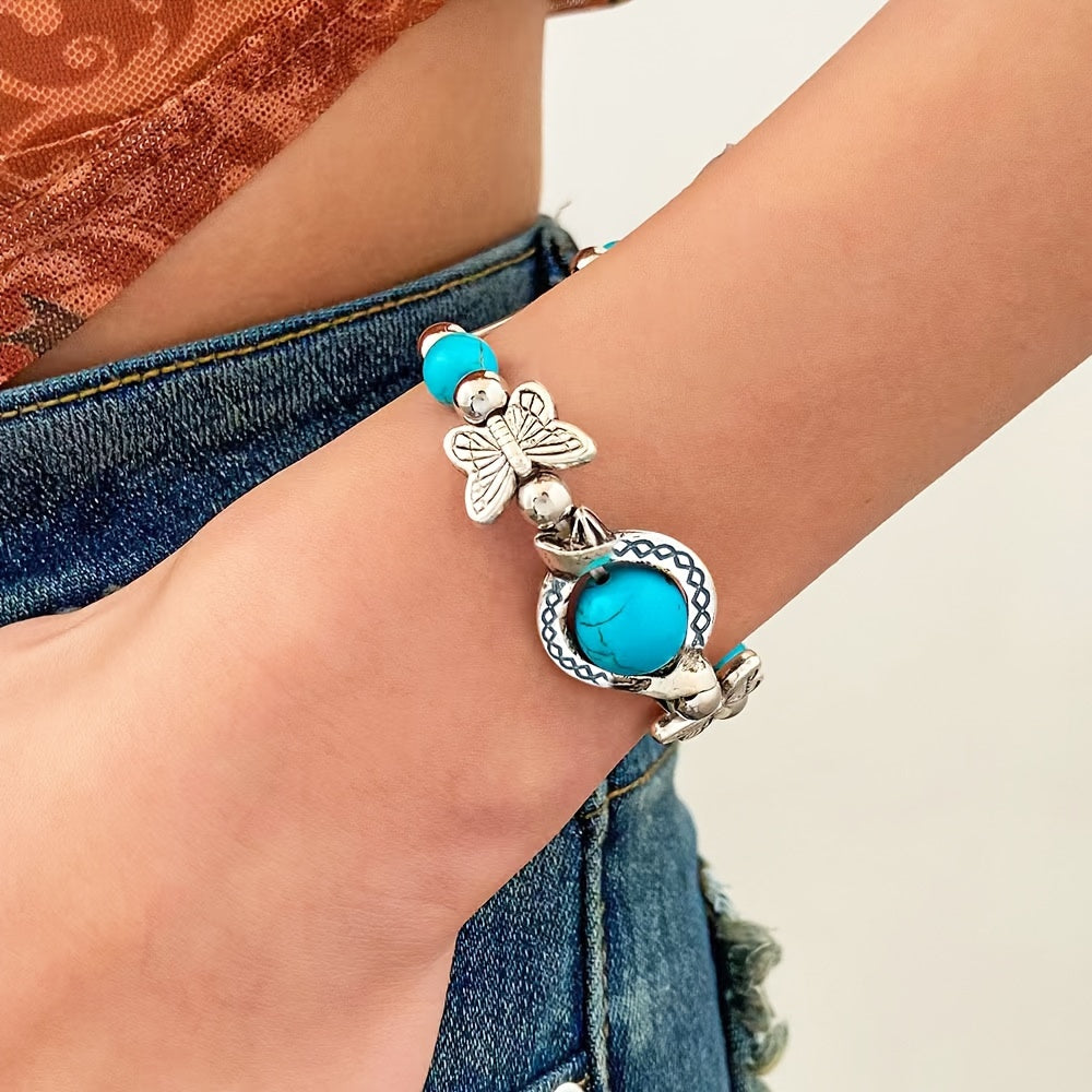Pulsera Mariposa Oasis | Oro Blanco