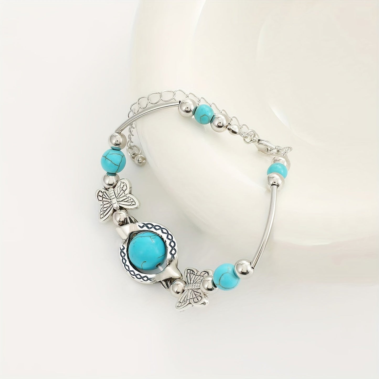 Pulsera Mariposa Oasis | Oro Blanco