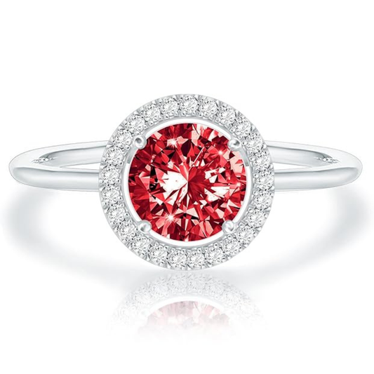 Anillo de Promesa Crimson Glow Rubí | Oro Blanco