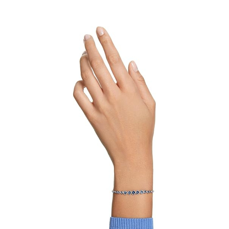 Pulsera de Tenis Zafiro Corte Redondo | Oro Blanco