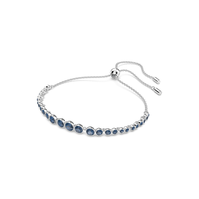 Pulsera de Tenis Zafiro Corte Redondo | Oro Blanco