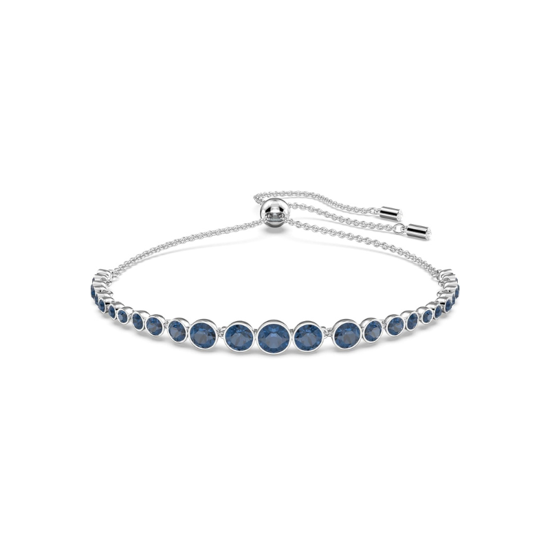 Pulsera de Tenis Zafiro Corte Redondo | Oro Blanco