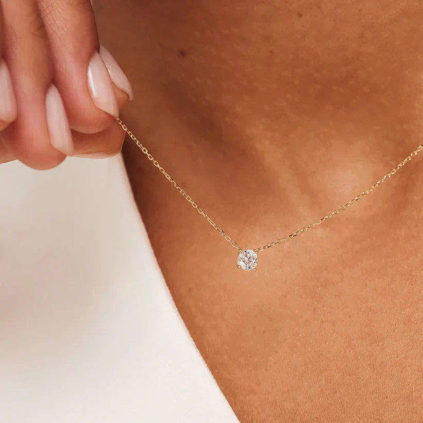 Collar Moissanite Cléa | Oro
