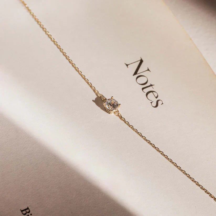 Pulsera de Piedra Moissanite Cléa | Oro