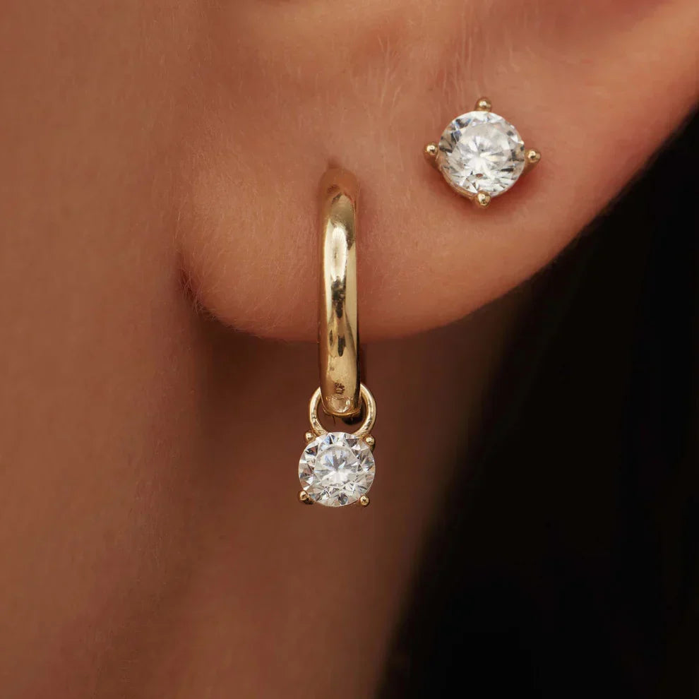 Aros de Piedra Larmes de Lune | Oro