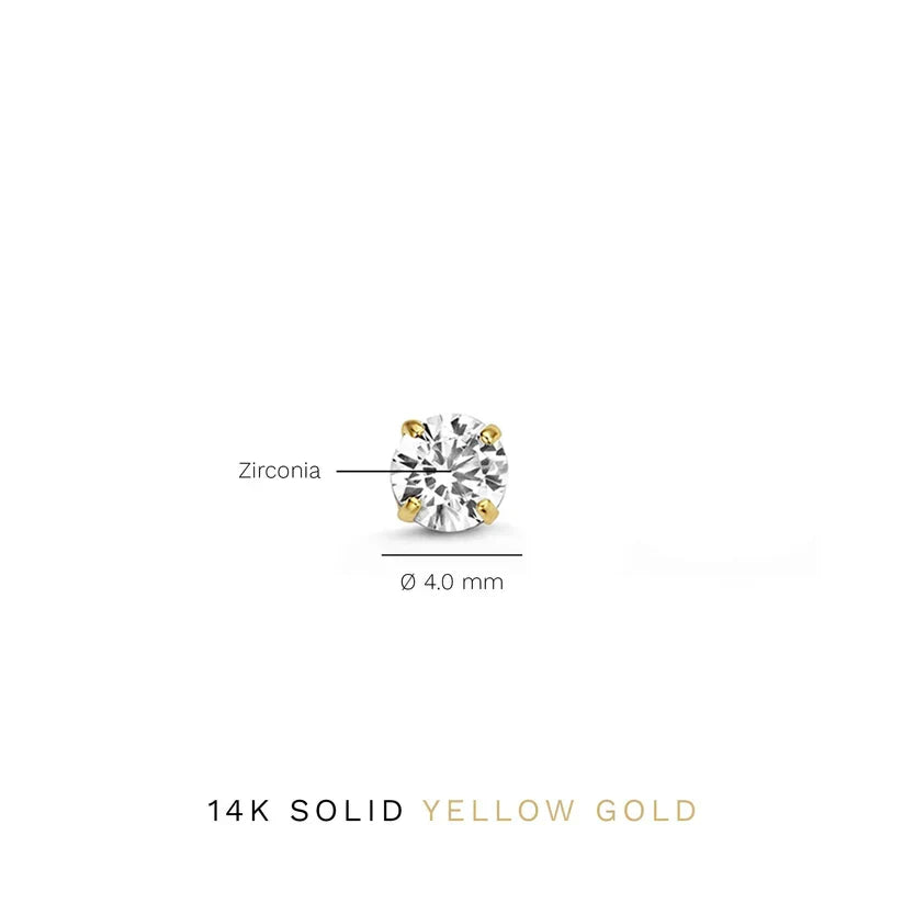 Pendientes Studs de Piedra Larmes de Lune | Oro