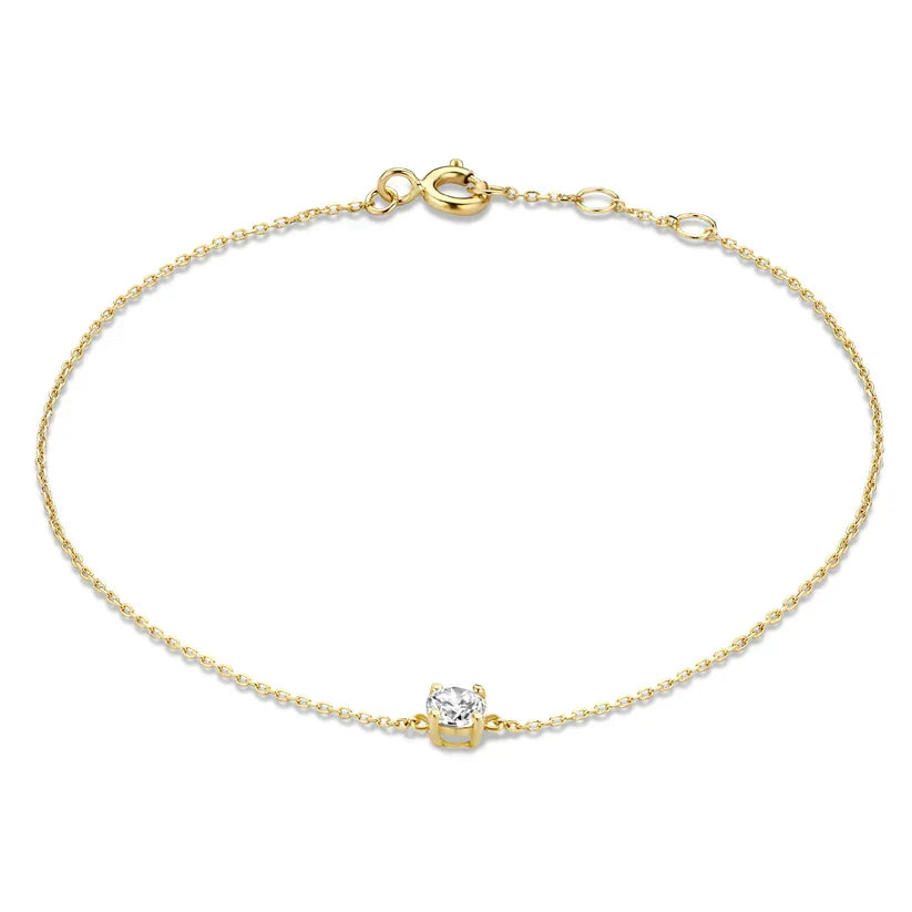 Pulsera de Piedra Moissanite Cléa | Oro