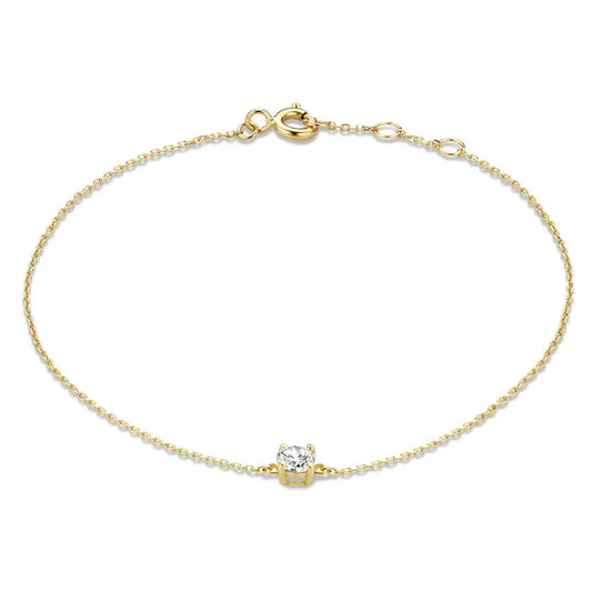 Pulsera de Piedra Moissanite Cléa | Oro