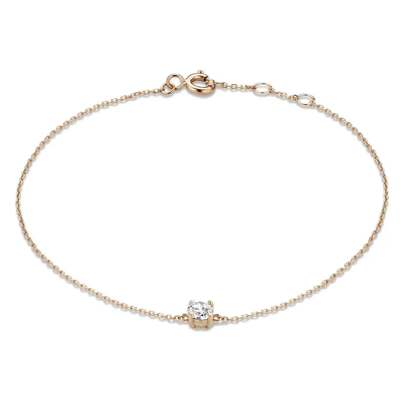 Pulsera de Piedra Moissanite Cléa | Oro