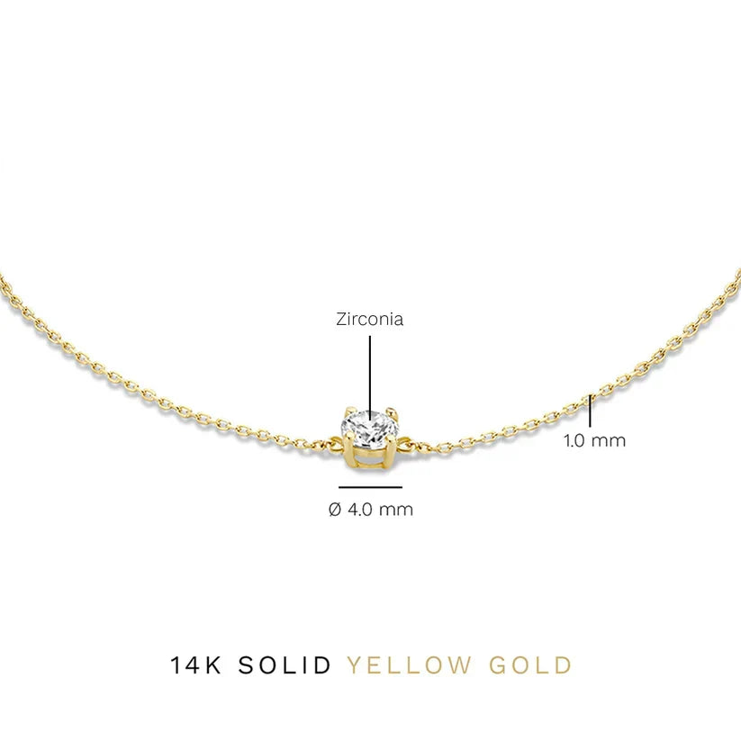 Pulsera de Piedra Moissanite Cléa | Oro