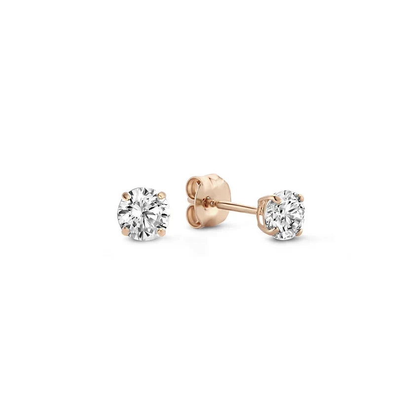 Pendientes Studs de Piedra Larmes de Lune | Oro