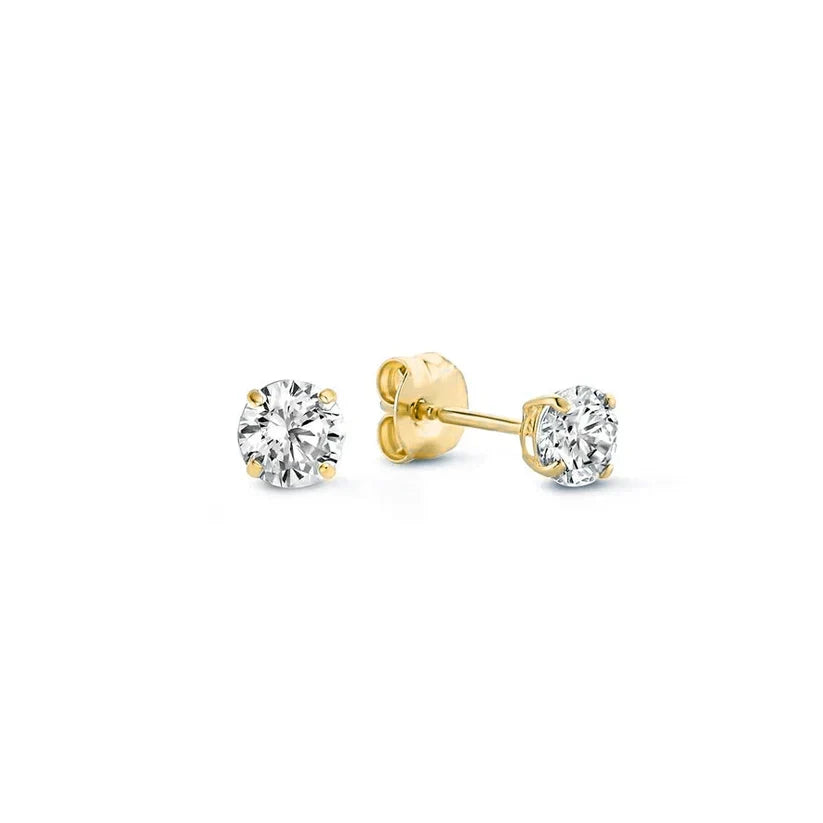 Pendientes Studs de Piedra Larmes de Lune | Oro