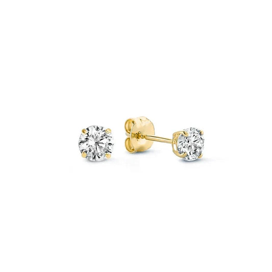 Pendientes Studs de Piedra Larmes de Lune | Oro