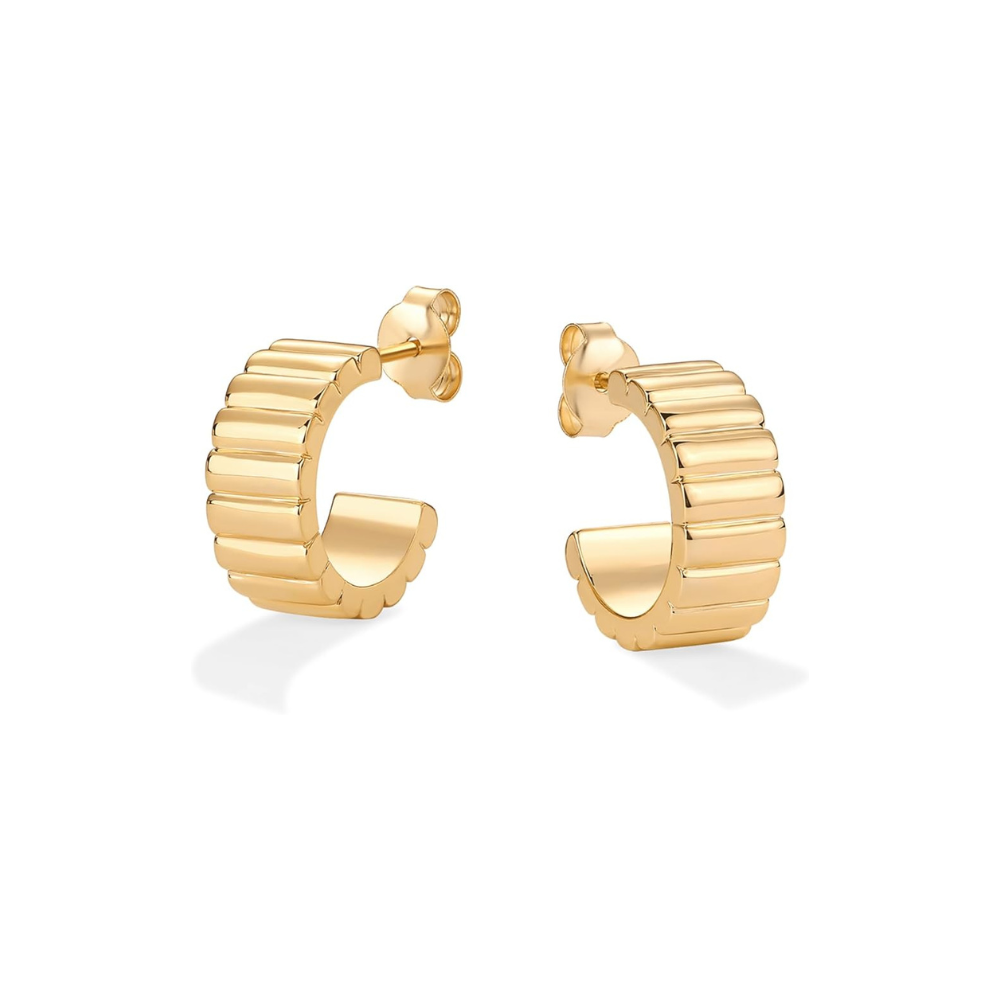 Pendientes Ridge Clásico | Oro