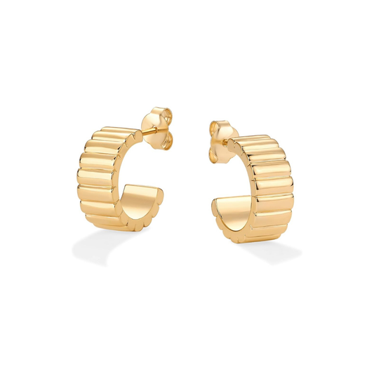 Pendientes Ridge Clásico | Oro