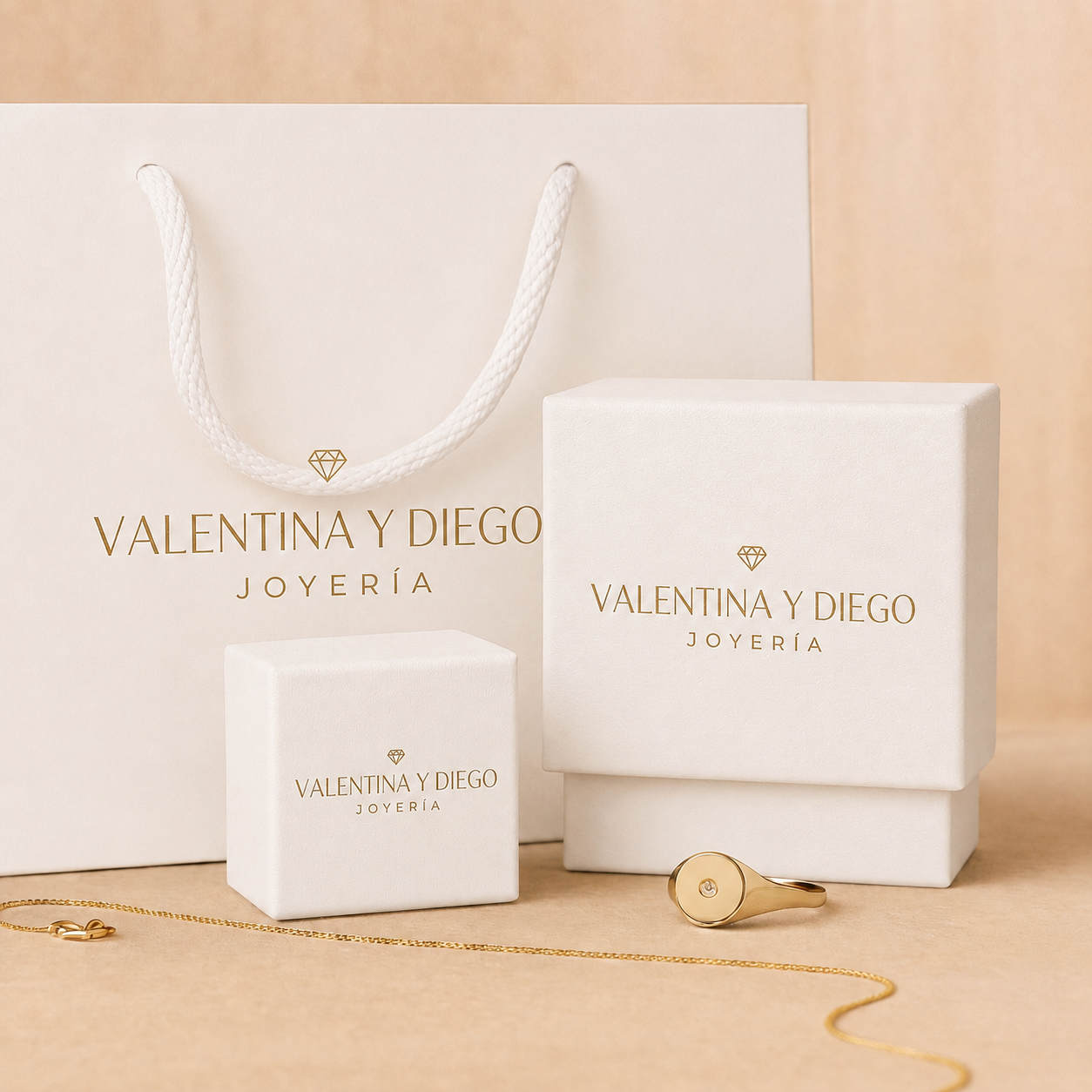 Empaque Valentina y Diego Joyería