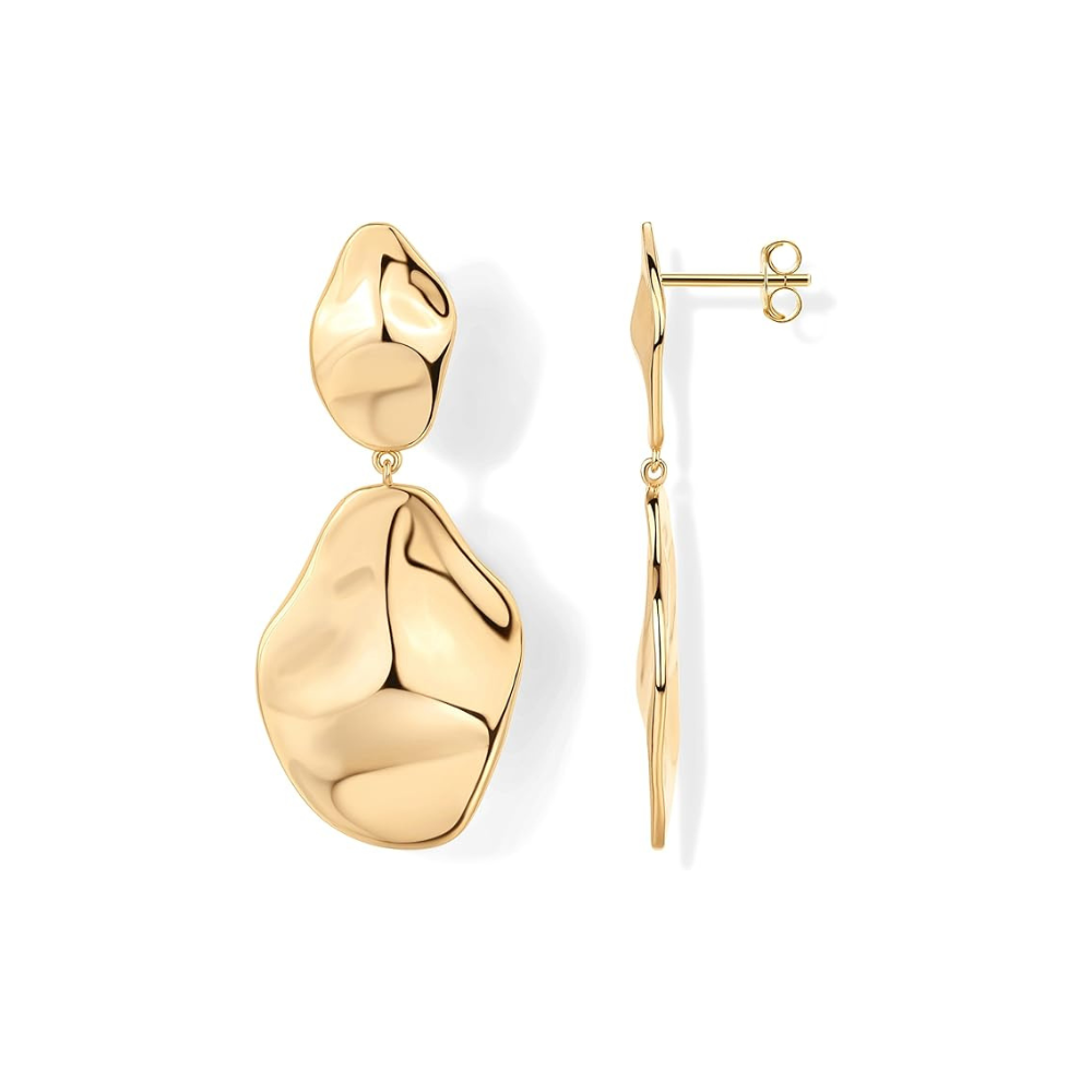 Pendientes Onda Ripple | Oro